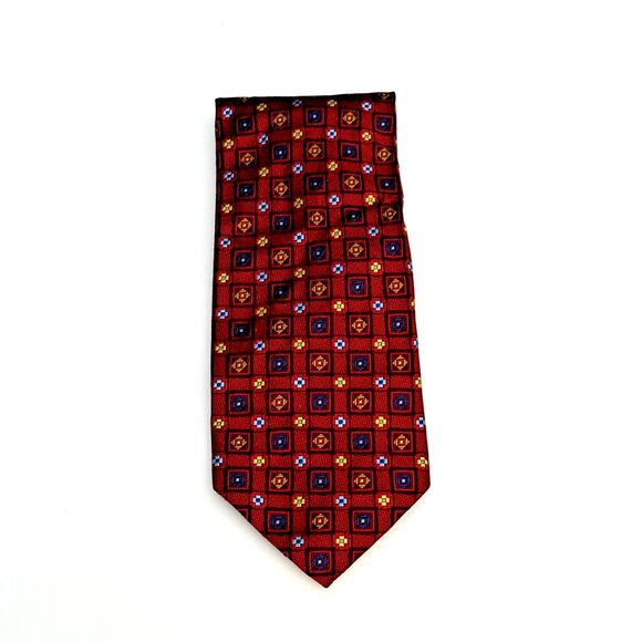 Neck Tie 60" x 4" Wide Red, Blue and Black by Joseph A. Bank - Picture 1 of 4